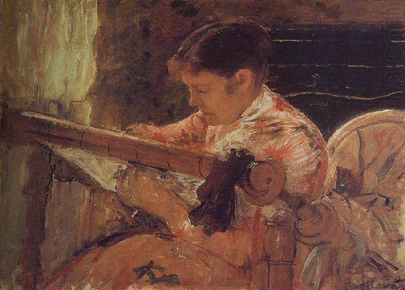 Mary is weaving, Mary Cassatt